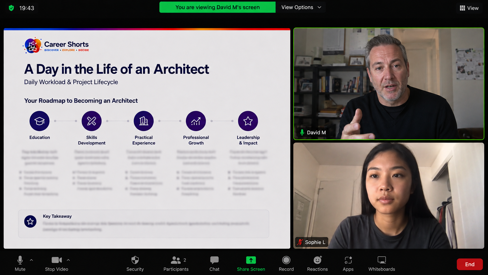 Architecture Career Shorts mentoring session