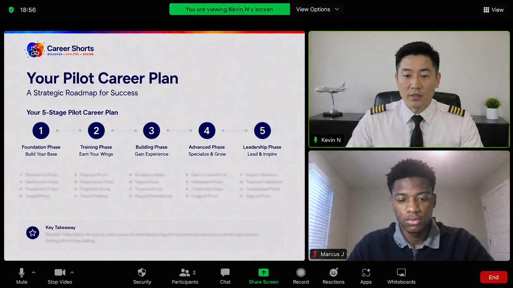 Pilot Career Shorts mentoring session